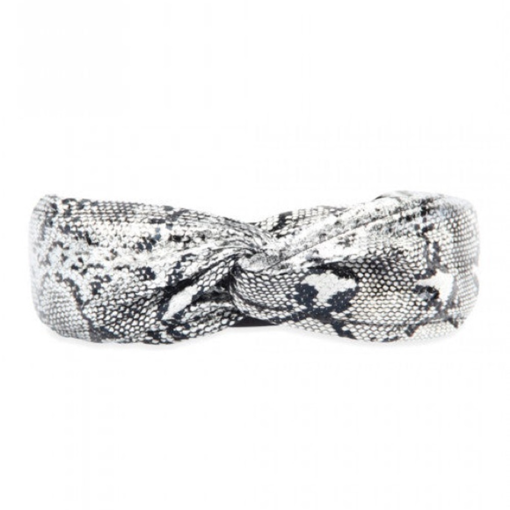 Silver Snakeprint Headband